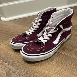 Vans Burgundy High-Top Sneakers